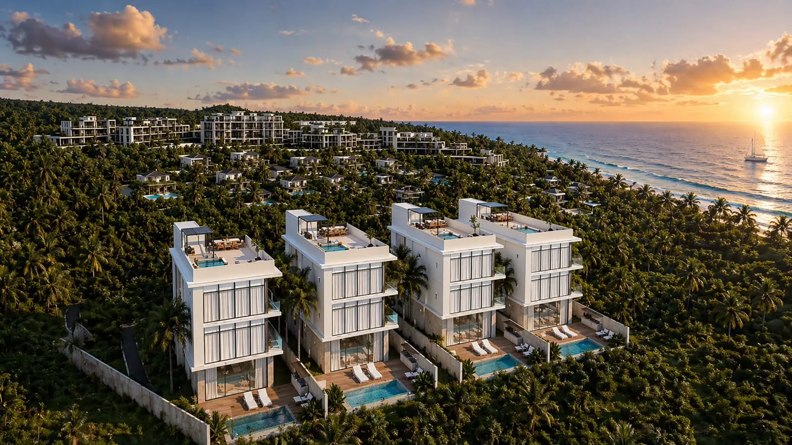 Prime Villas, aerial view